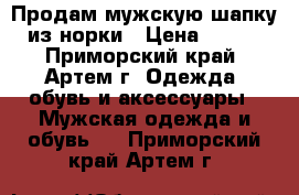 Продам мужскую шапку из норки › Цена ­ 500 - Приморский край, Артем г. Одежда, обувь и аксессуары » Мужская одежда и обувь   . Приморский край,Артем г.